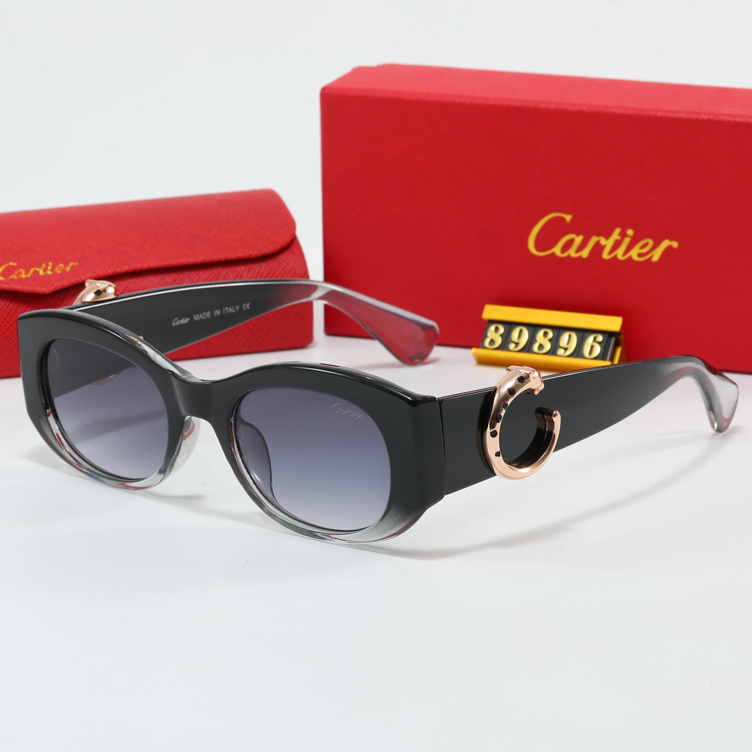 Cartier Eyewear Oversized square sunglasses with panther motif image 3