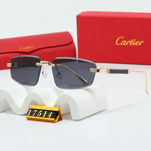 Cartier Eyewear Oversized square sunglasses with panther motif product detail image 1