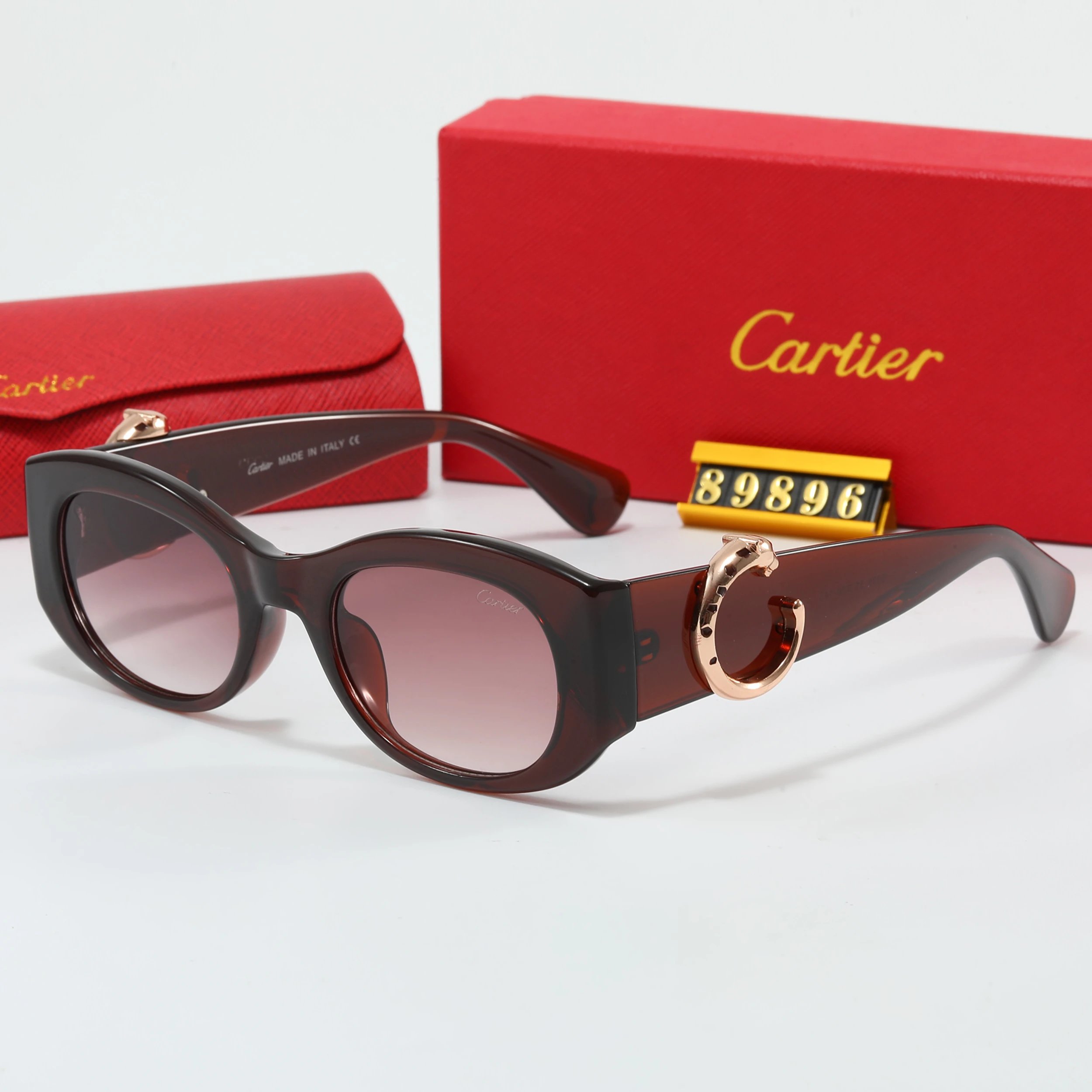 Cartier Eyewear Oversized square sunglasses with panther motif image 4