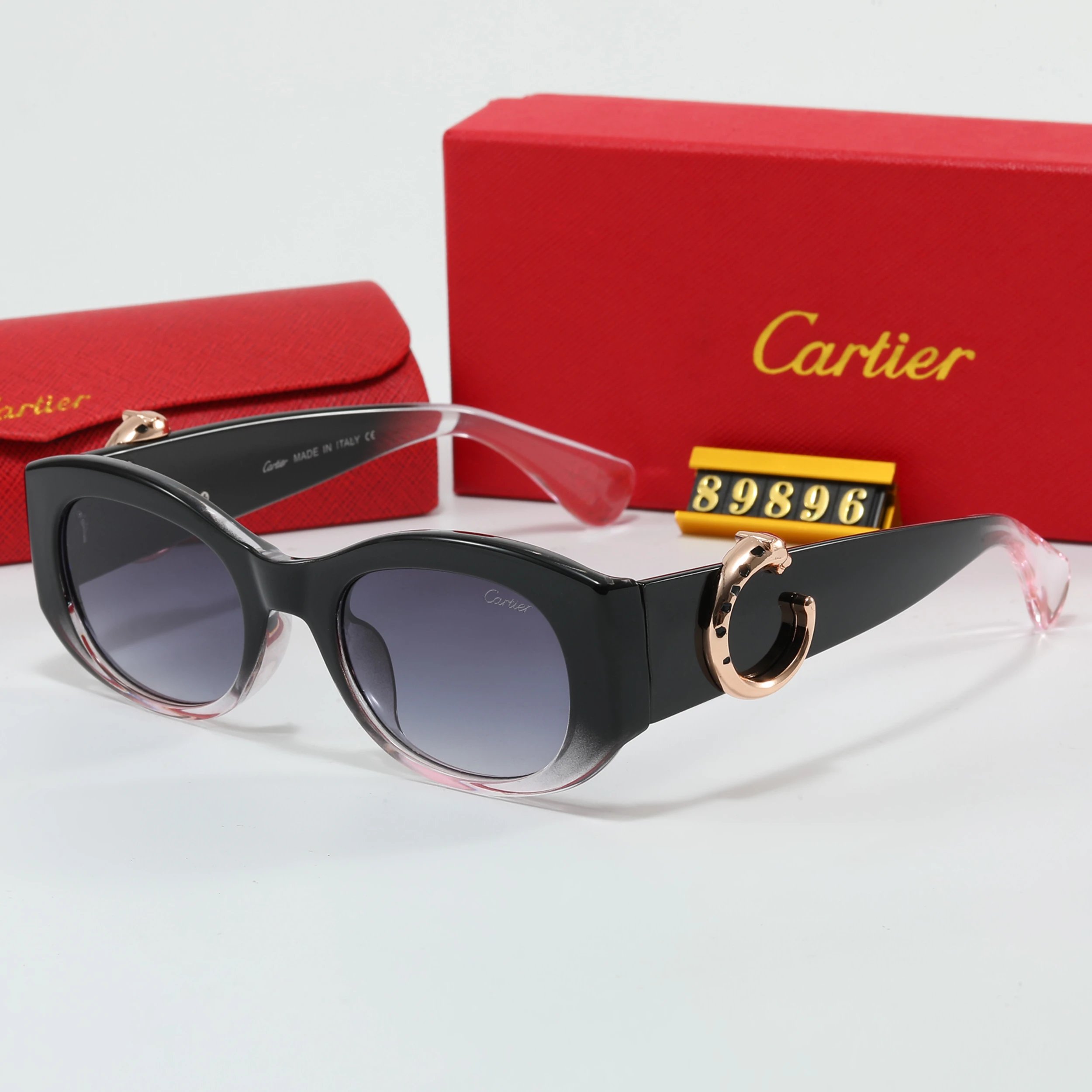 Cartier Eyewear Oversized square sunglasses with panther motif image 7