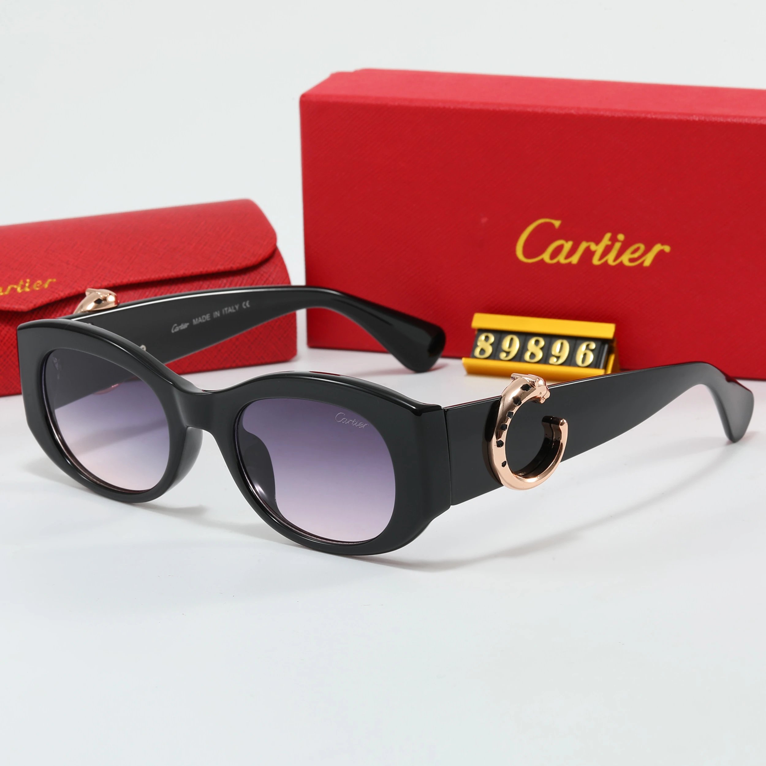 Cartier Eyewear Oversized square sunglasses with panther motif image 2
