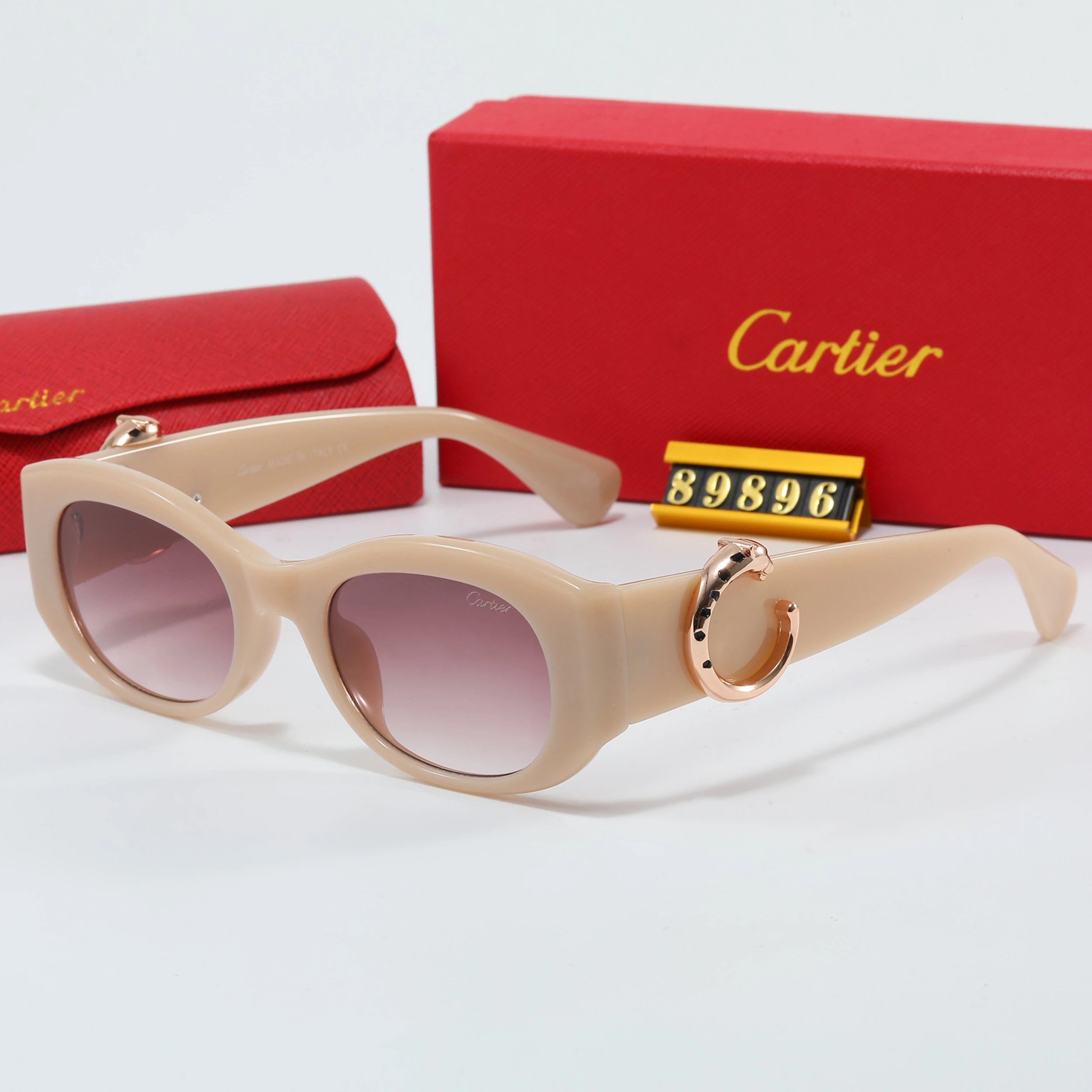 Cartier Eyewear Oversized square sunglasses with panther motif image 5