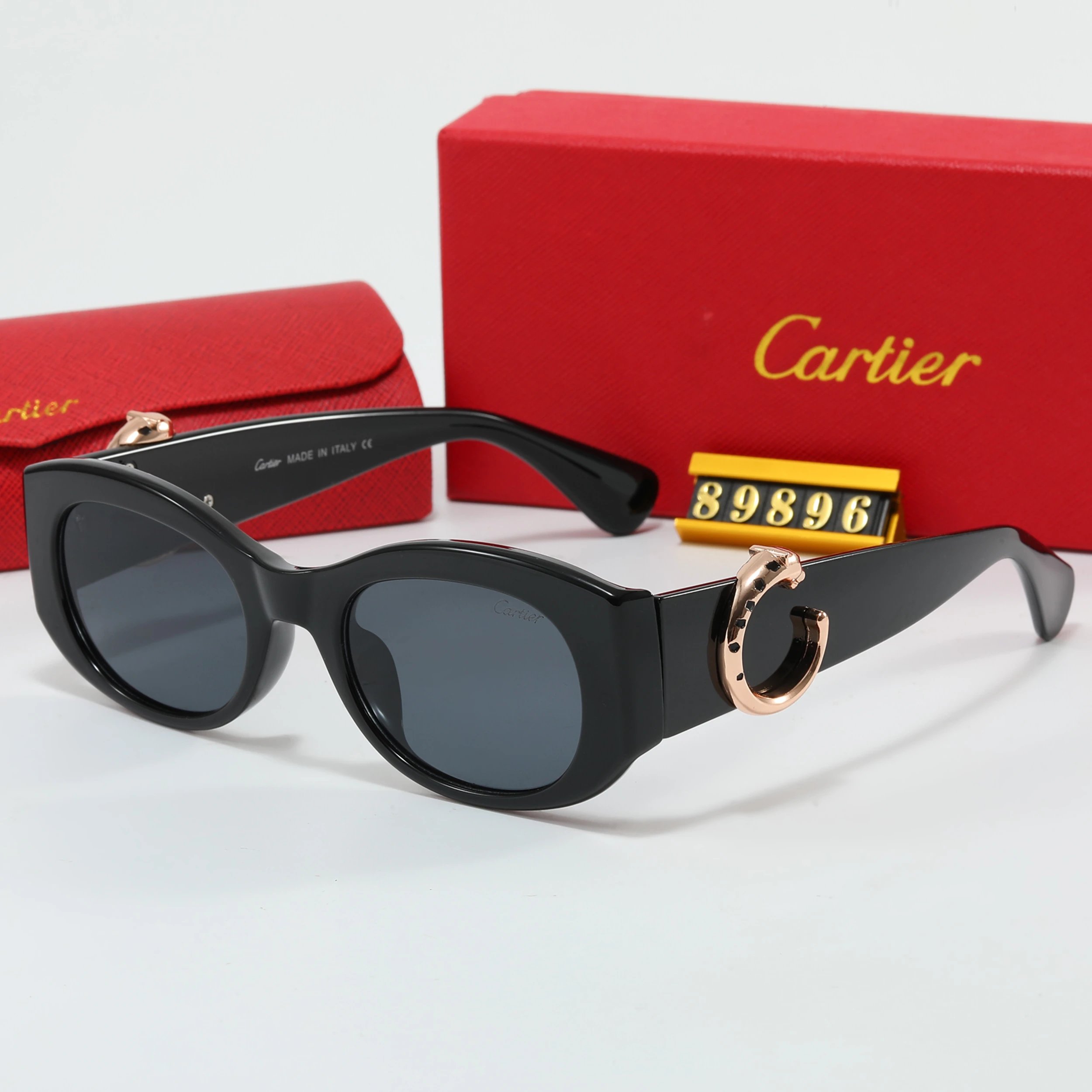 Cartier Eyewear Oversized square sunglasses with panther motif image 9