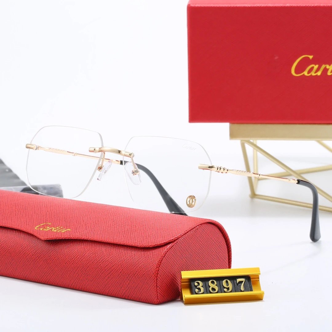 Cartier Santos Rimless Gradient Gray Sunglasses Eyewear - 8