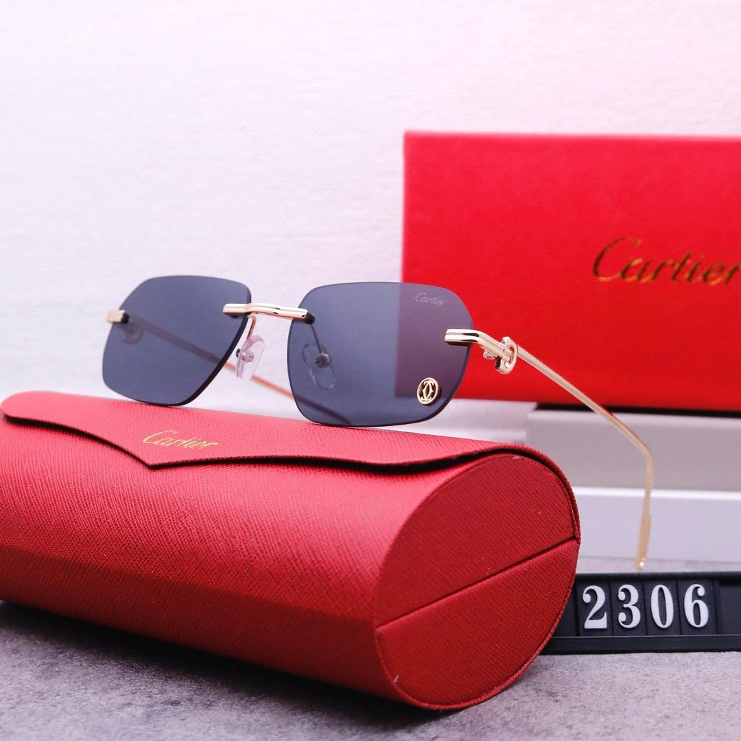 Cartier Santos Rimless Gradient Gray Sunglasses Eyewear - 3