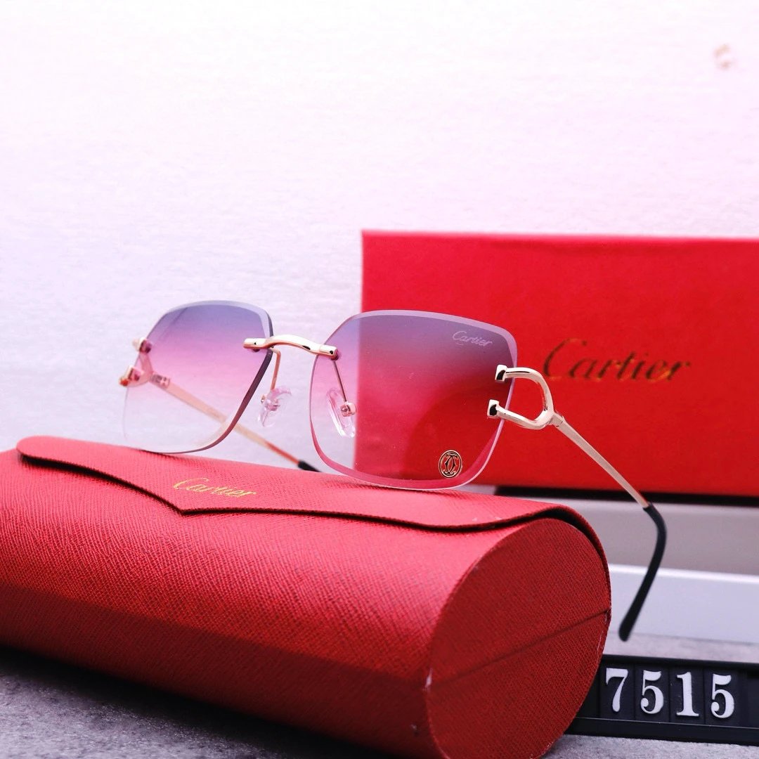 Cartier Santos de Cartier Sunglasses Black Gold Frame - 8