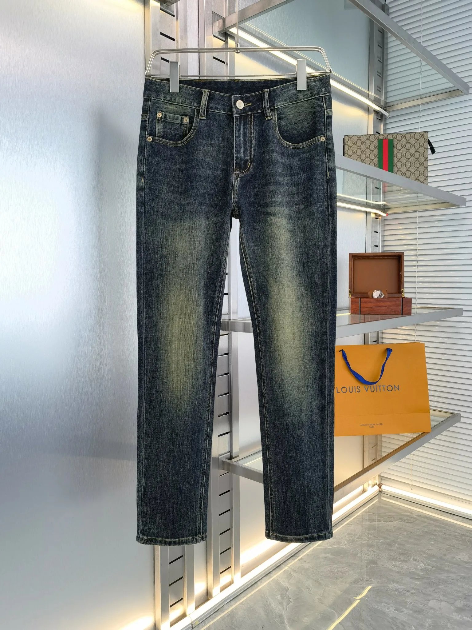 Gucci Light Wash Straight Fit Jeans - 5