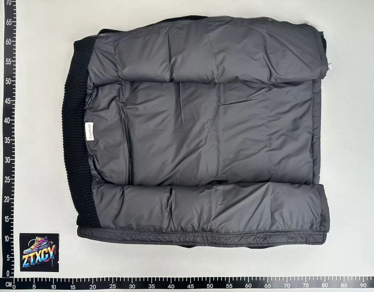Moncler Genius Down Vest with Knit Sleeves Gray Outerwear - 12