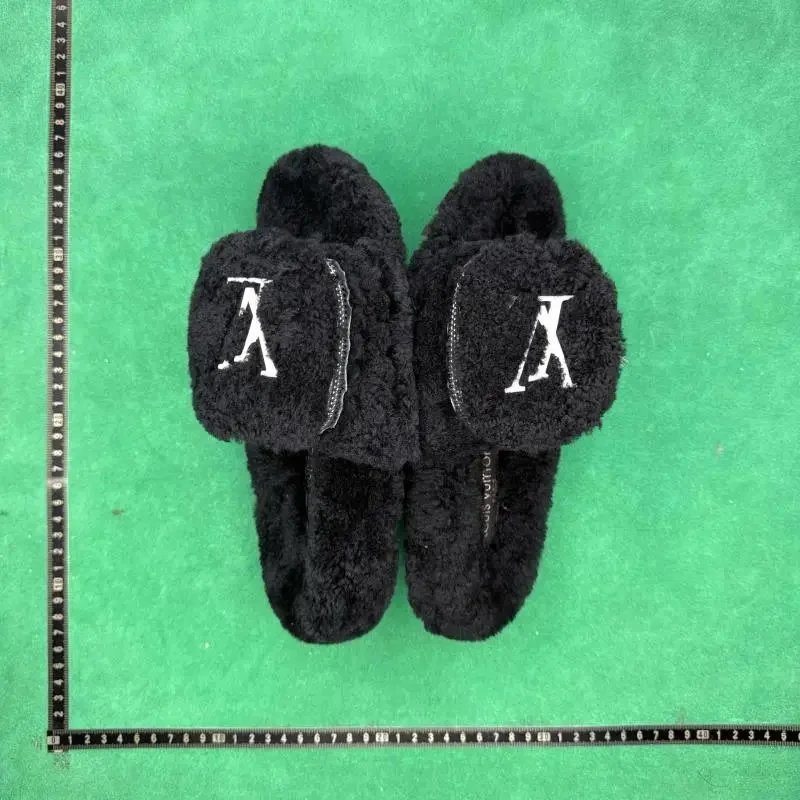 UGG Slippers Brown Faux Shearling with Monogram Logo Slippers - 8