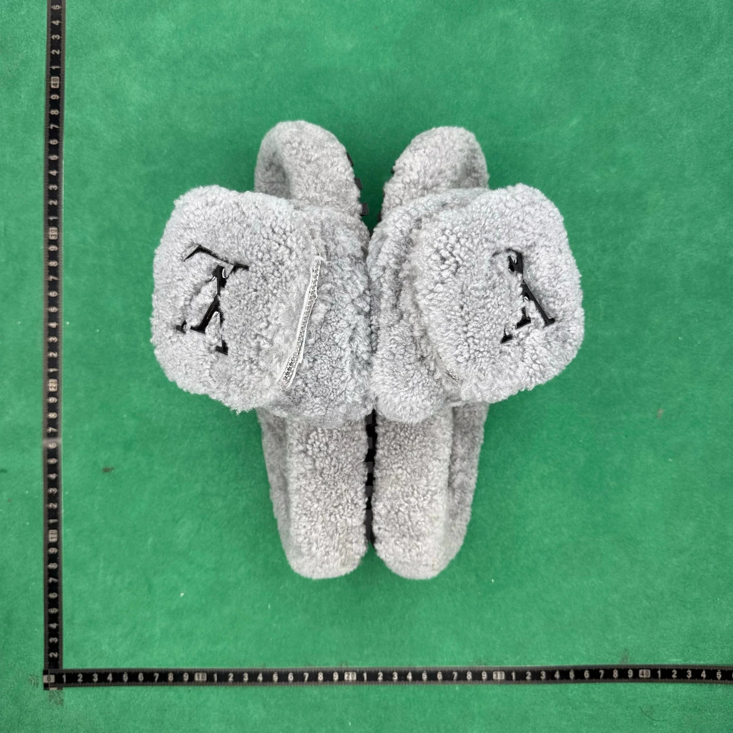UGG Slippers Brown Faux Shearling with Monogram Logo Slippers - 11