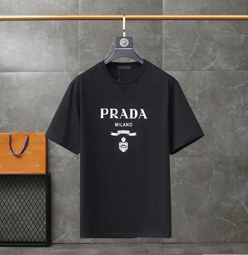Prada Logo-print short-sleeve T-shirts in two distinct designs image 8