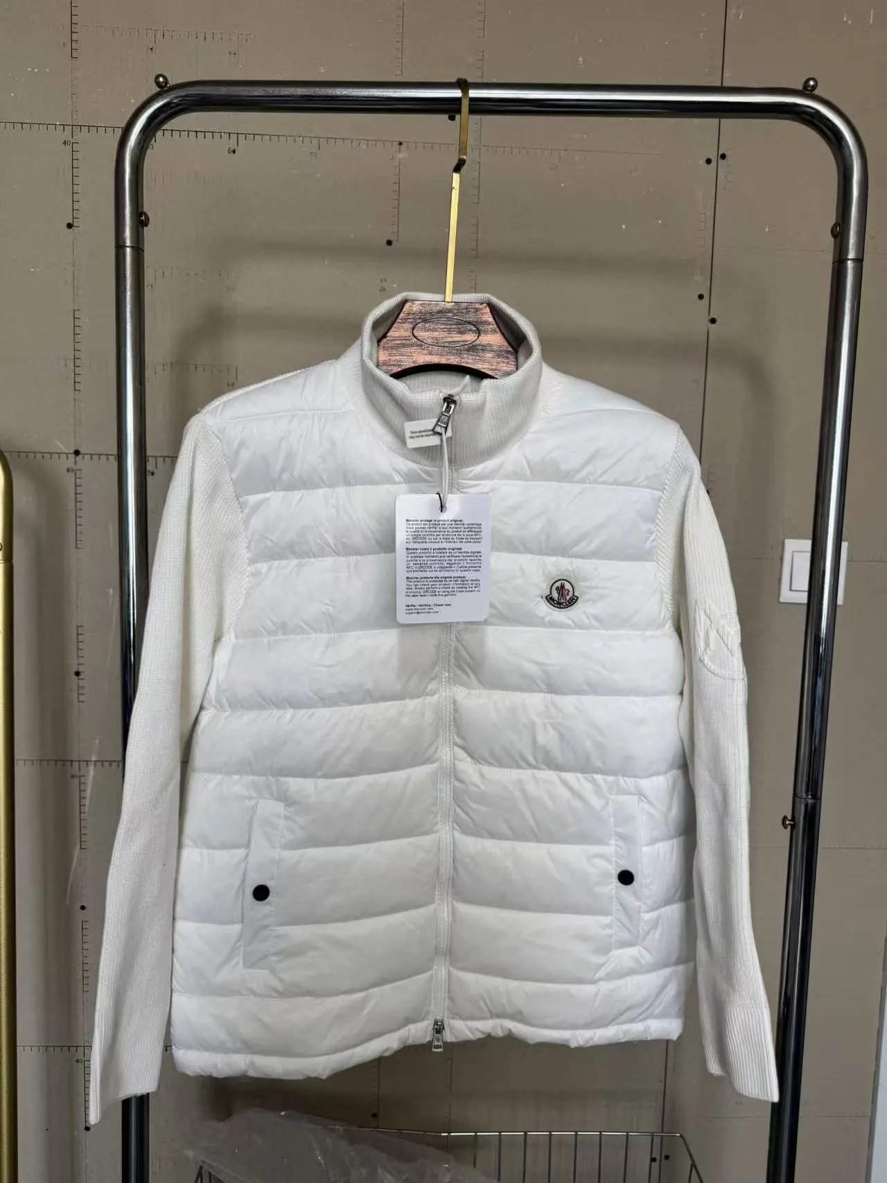 Moncler Down Jackets Hooded quilted puffer jacket — Style 13-White