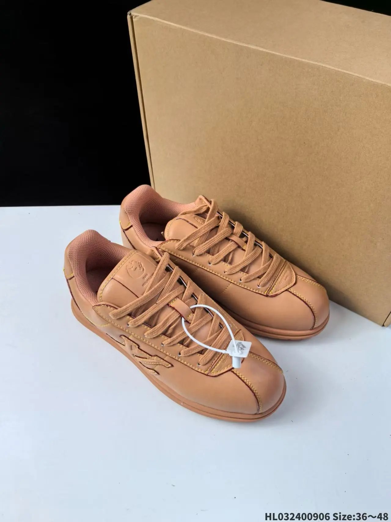 Li-Ning Li-Ning Classic Leather Sneakers - Camel Brown Brown