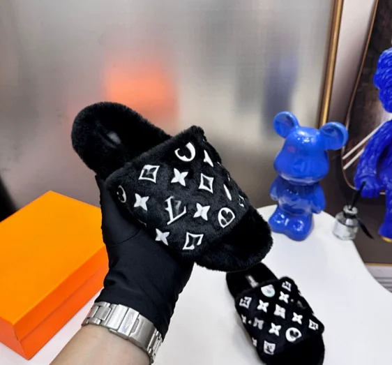 Louis Vuitton Slippers Faux Fur Monogram Slide product detail image 1