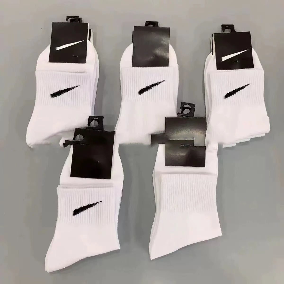Mid-Calf Socks White - 10 Pairs