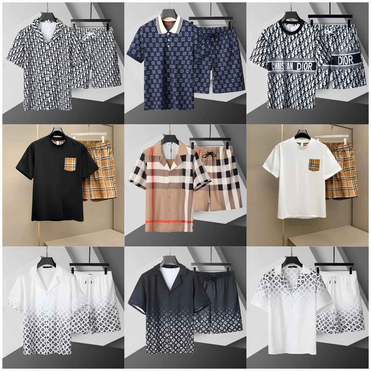 Burberry LV Dior Gucci t-shirt Shorts Suits