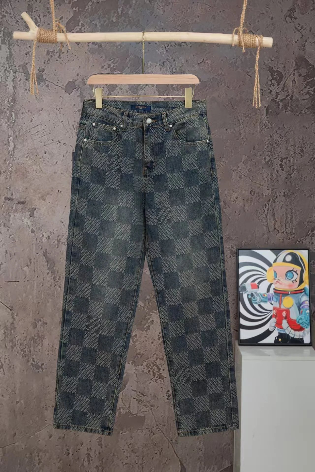 Louis Vuitton Jeans Damier Checkerboard Denim — A-01