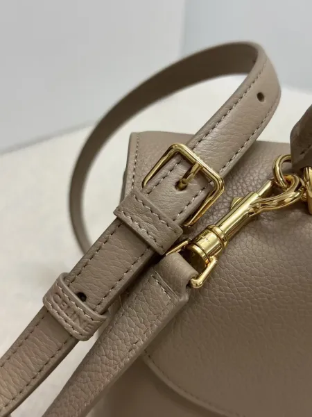 Celine Triomphe Mini Beige Leather Handbag - 7