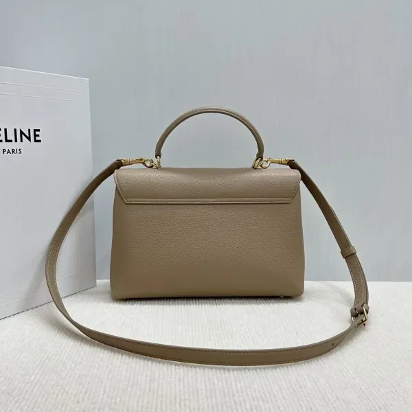Celine Triomphe Mini Beige Leather Handbag - 4