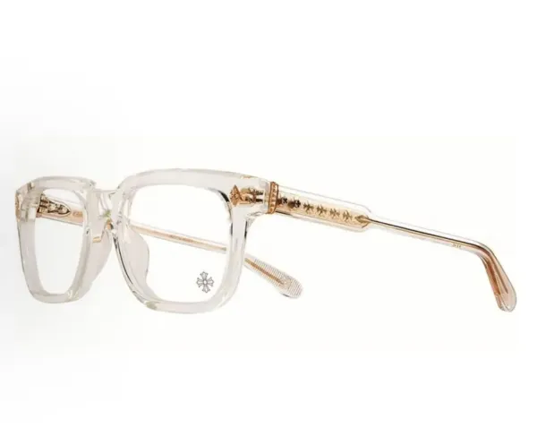 Chrome Hearts Clear Acetate Optical Glasses with Gold Hardware - 1