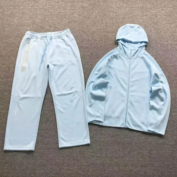 Nike Tech Fleece Hoodie and Sweatpants Set Ice Blue Tracksuit - 1