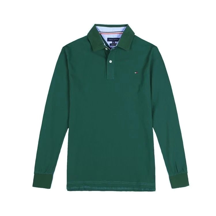 Tommy Hilfiger Tommy Hilfiger Forest Green Long Sleeve Polo Shirt Green