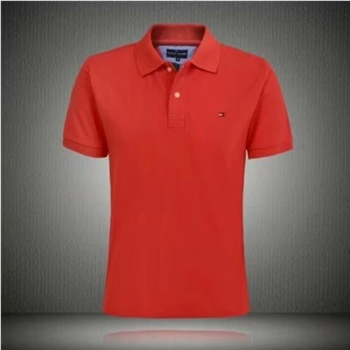 Red polo shirt
