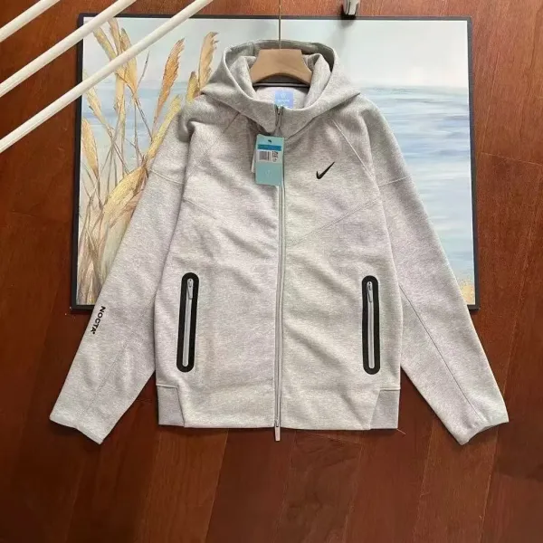 Nike Tech Fleece Full-Zip Hoodie Light Gray Hoodie - 1