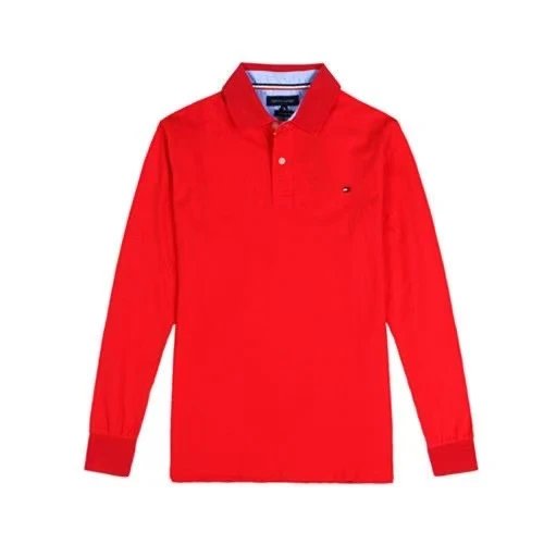 Tommy Hilfiger Tommy Hilfiger Red Long Sleeve Polo Shirt Red