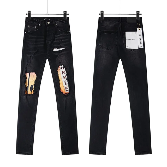 Purple Brand Jeans Distressed paint-splatter skinny product detail image 18