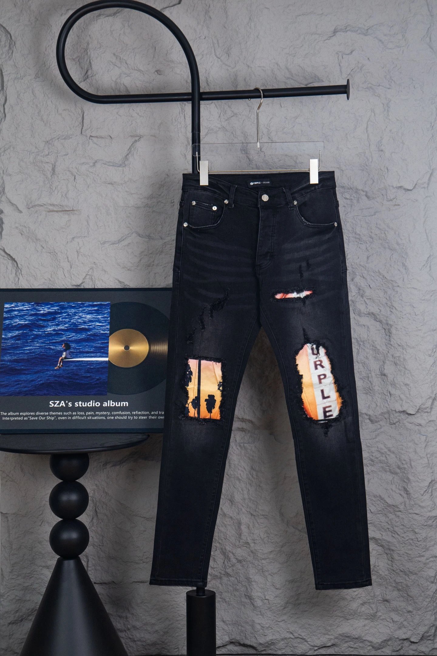 Purple Brand Jeans Distressed paint-splatter skinny image 5