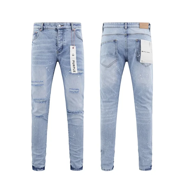 Purple Brand Jeans Distressed paint-splatter skinny product detail image 11