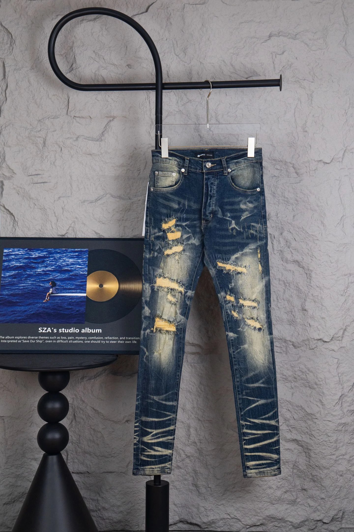 Purple Brand Jeans Distressed paint-splatter skinny image 2