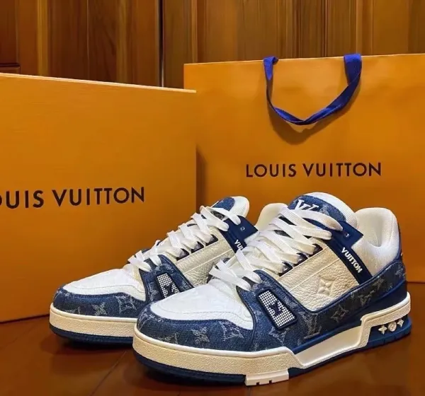 Louis Vuitton Archlight White and Navy Sneakers - 14