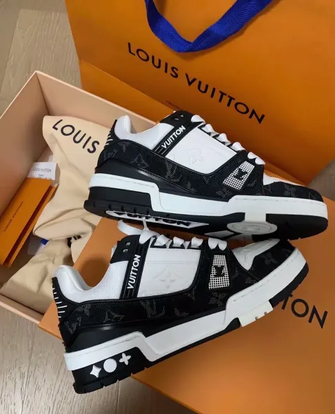 Louis Vuitton Archlight White and Navy Sneakers - 25