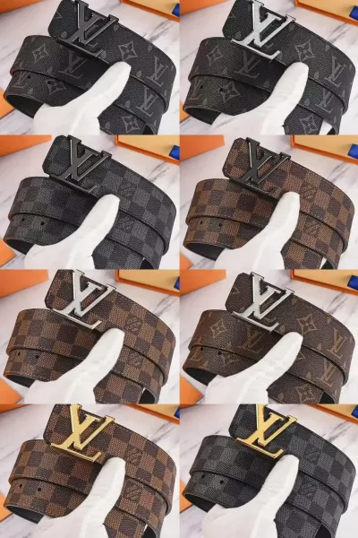 Louis Vuitton LV Initiales Belt Monogram and Damier Canvas Leather Belt - 1