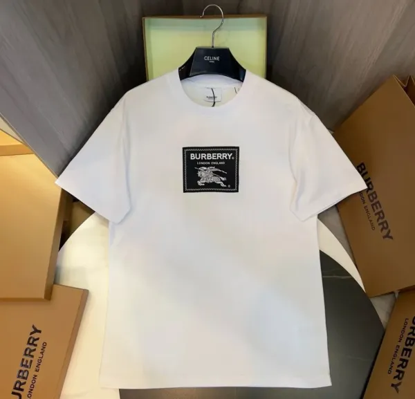 Burberry Logo Patch T-Shirt White - 1