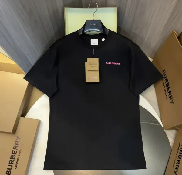 Burberry Logo Print Black T-Shirt - 1