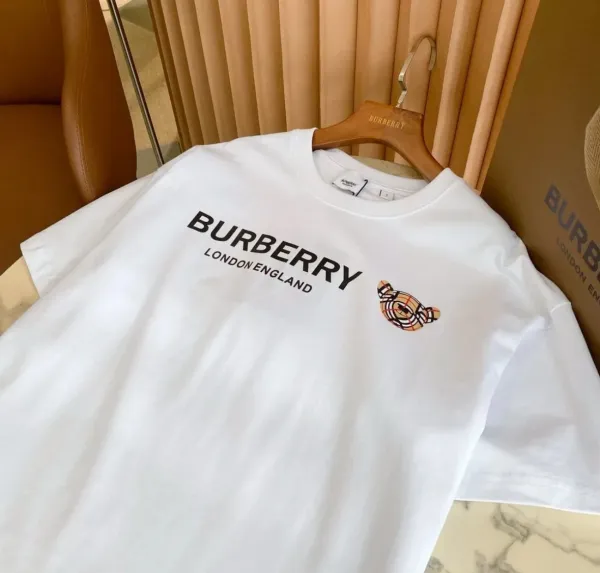 Burberry Thomas Bear Logo Print White T-Shirt - 1