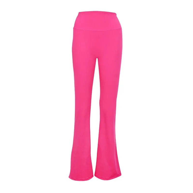 Unbranded Vests Ribbed Scoop-Neck Tank Top — Rose-red flared pants