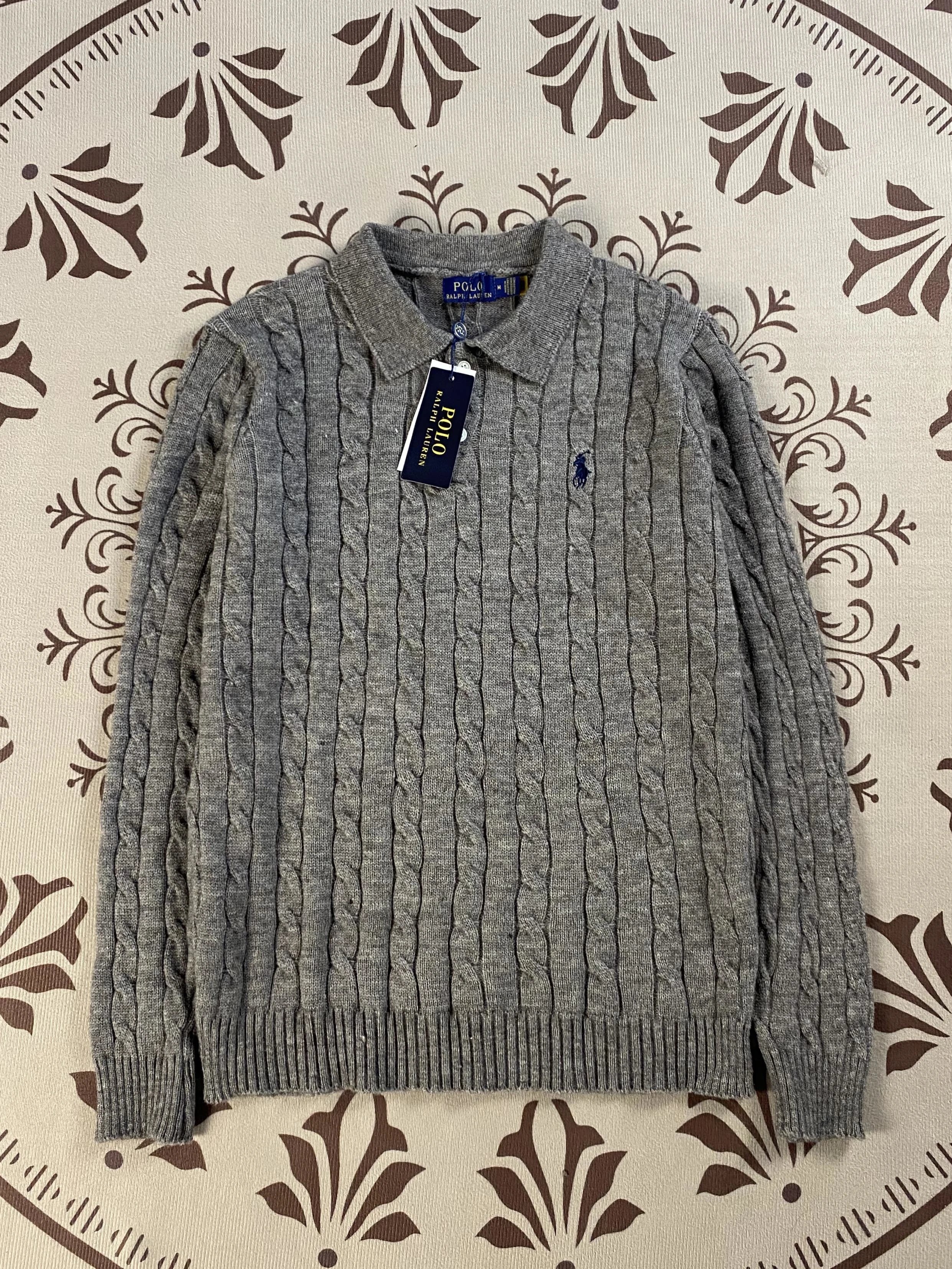 V-neck button style - gray