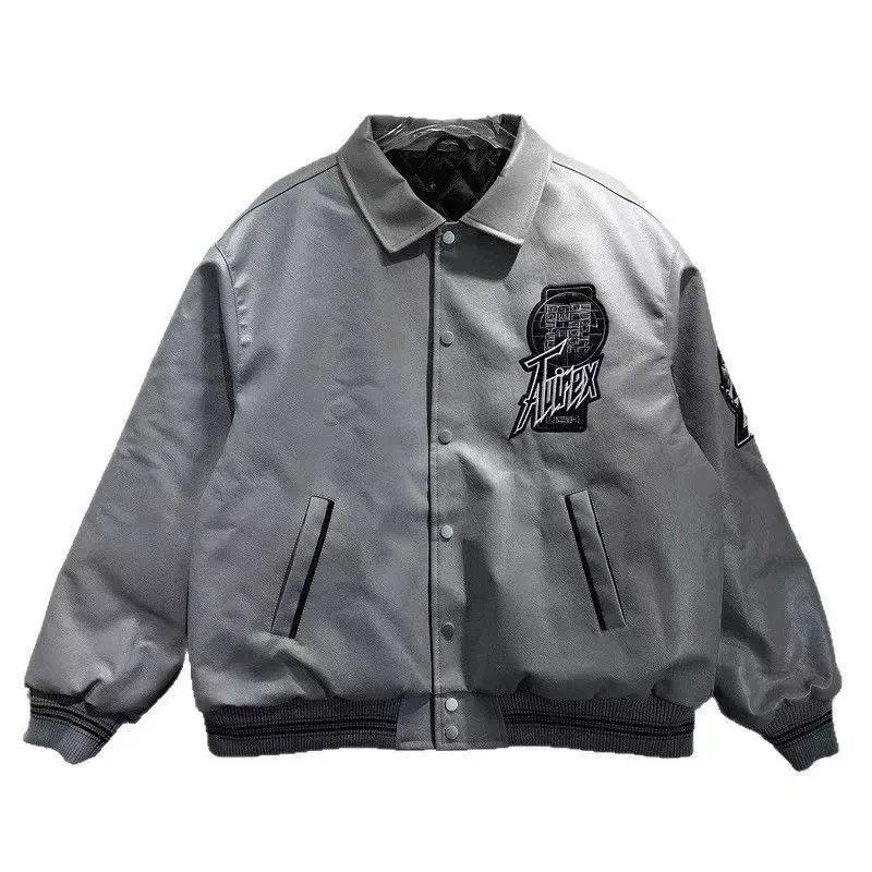 Design Varsity Jacket Orange with Star Embellishments and Script Logo Outerwear - 11