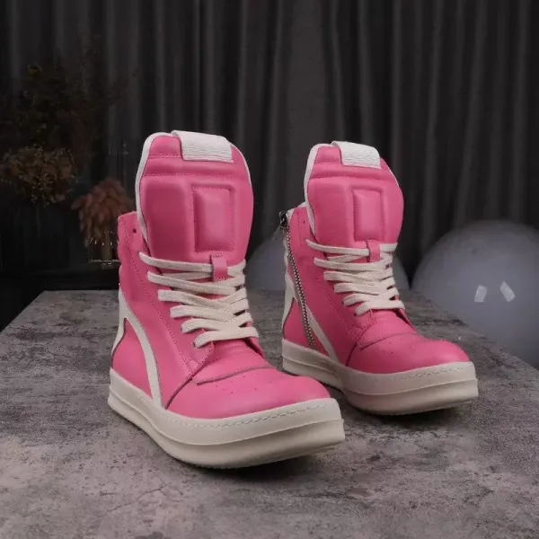 Design High-Top Sneakers Pink with Cream Accents - 1