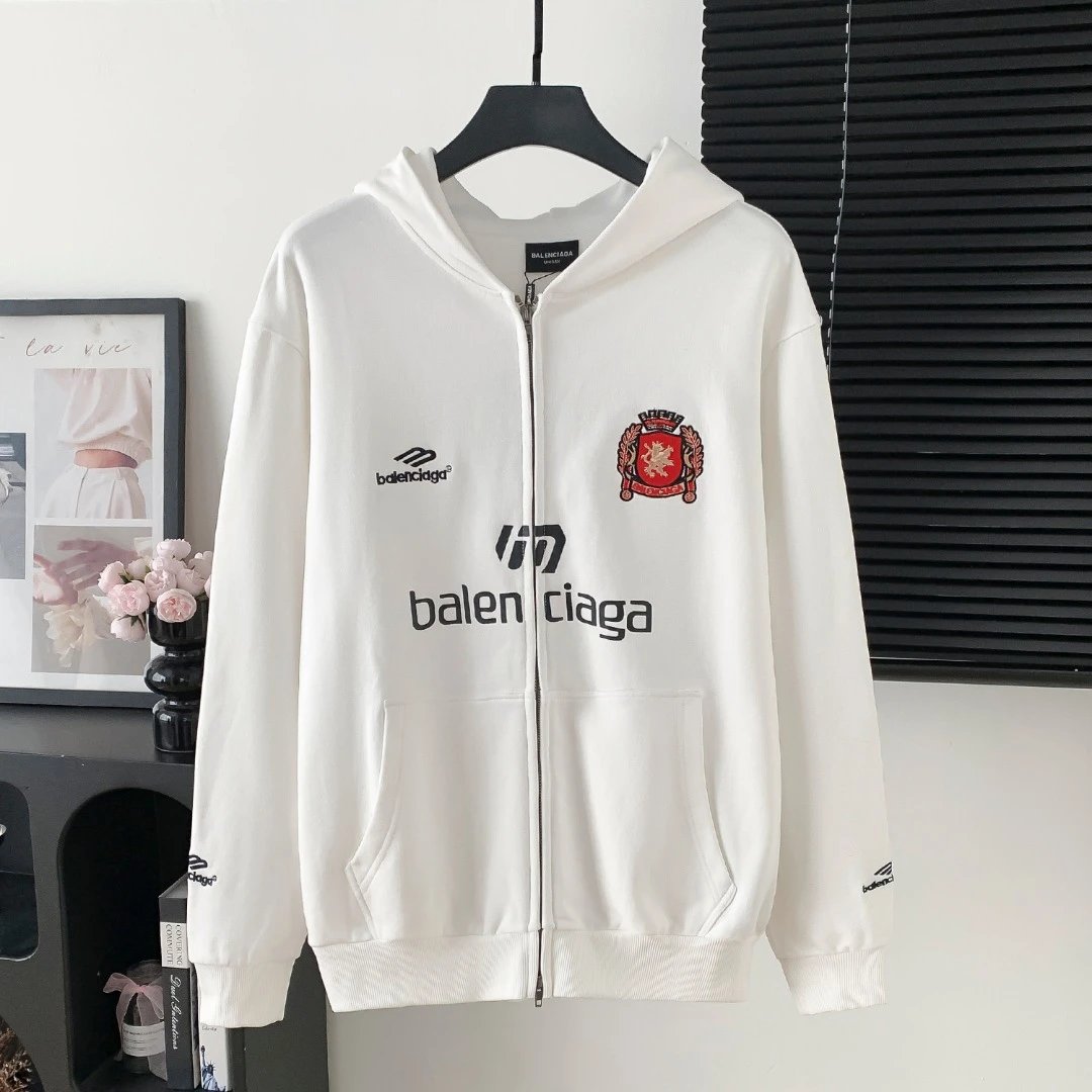 BLSJ & ML Co-branded Embroidered Print Zipper Hoodie Jacket - Lu