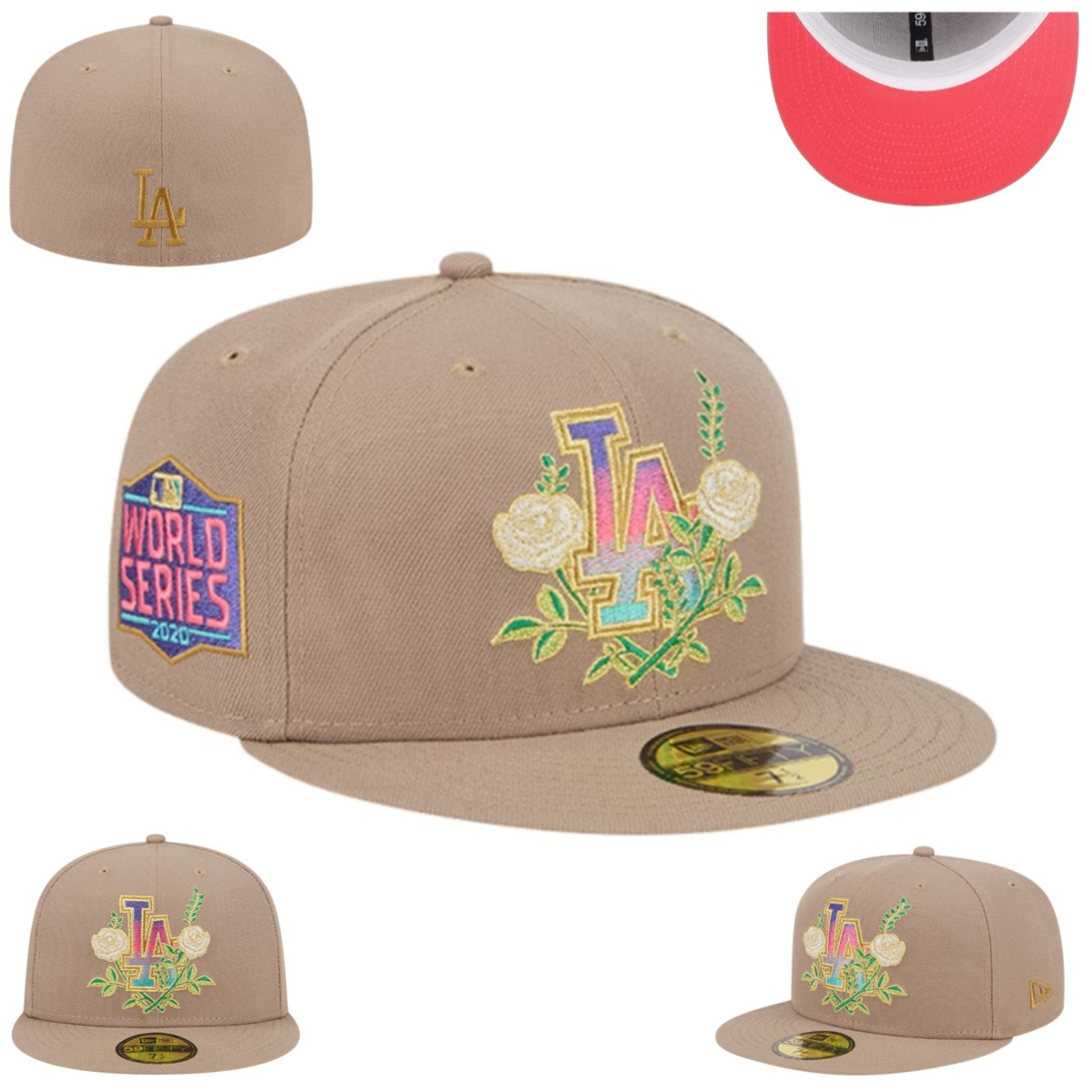 New Era Los Angeles Dodgers Rose Garden 59FIFTY Cap Khaki
