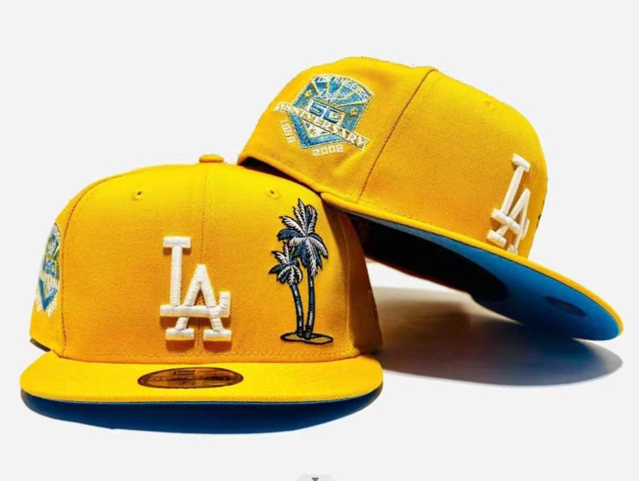 LA Dodgers 50th Anniversary Palm Tree New Era Fitted Cap - rep New Era
