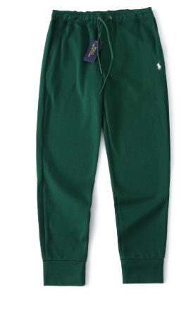 Pants green and white label