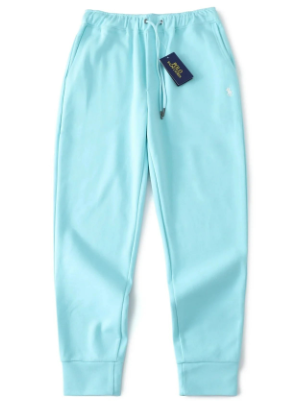 Pants blue and white label