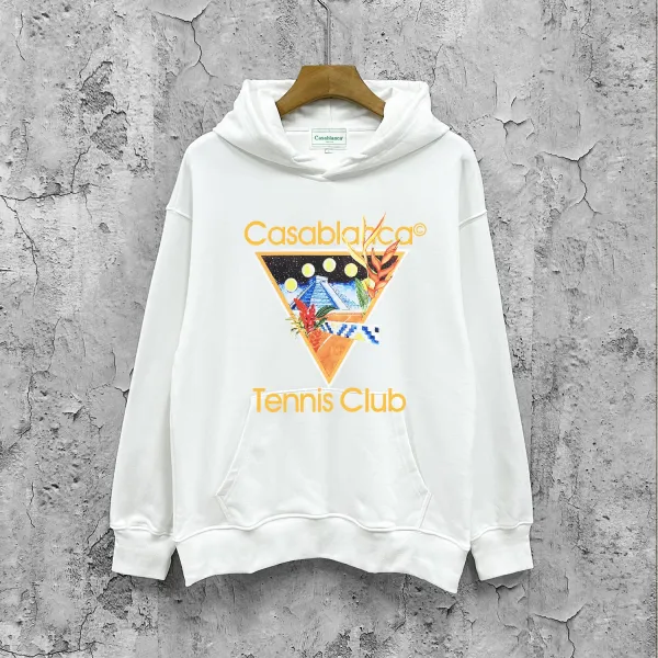 Casablanca Tennis Club White Hoodie - 1