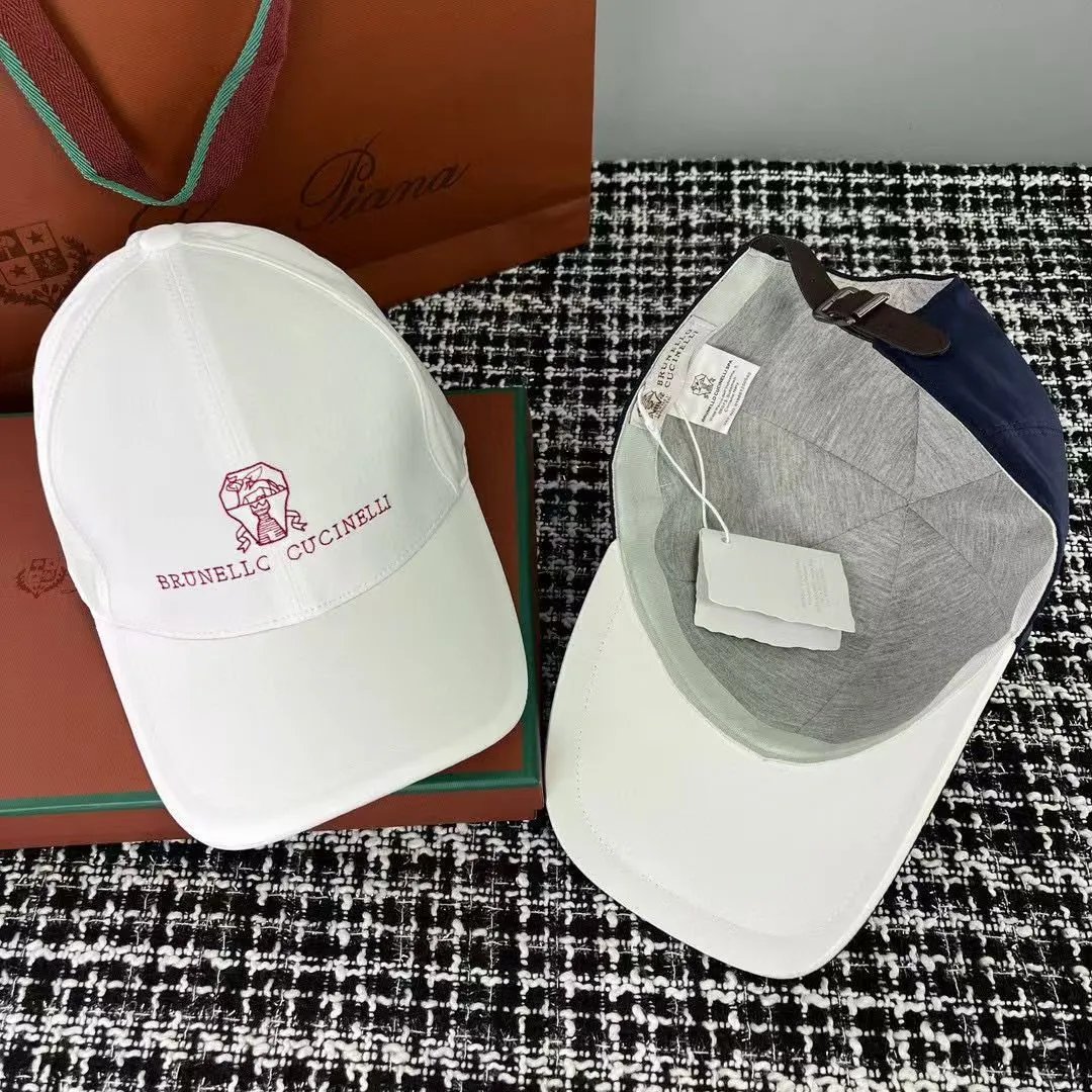 Brunello Cucinelli Hats Embroidered Logo Baseball Cap — 2